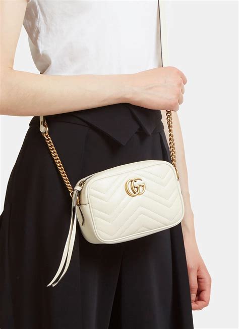 gucci marmont matelasse mini bag white